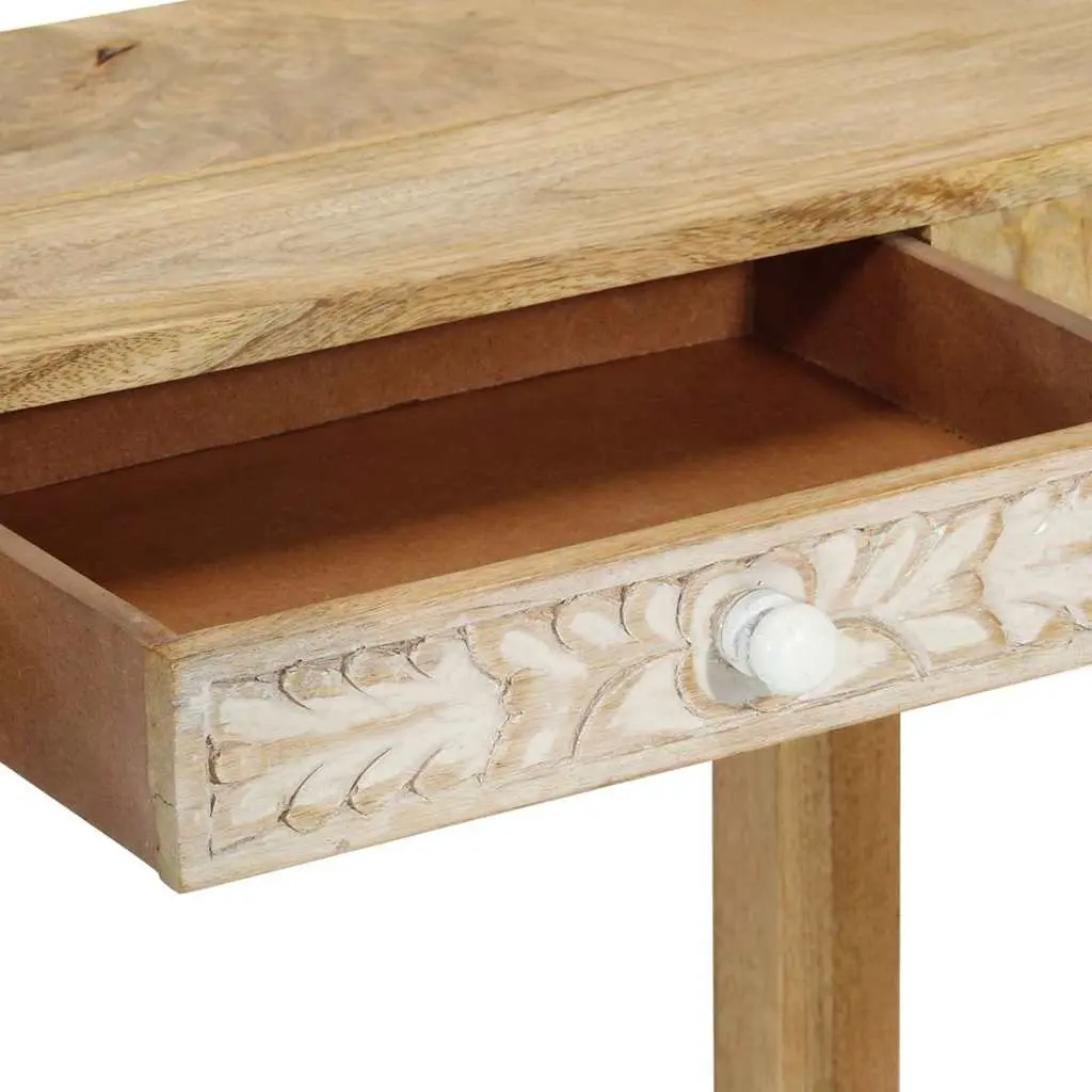 Console Table with Storage Drawers in Brown