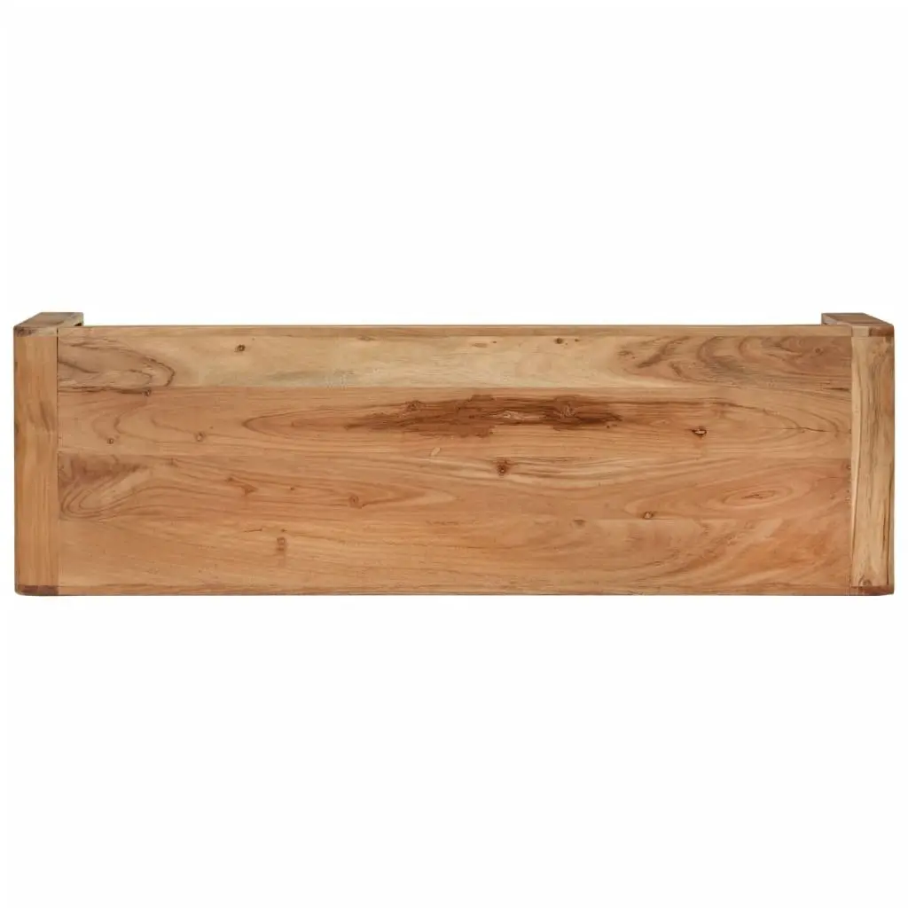 TV Stand 110x33x33 cm Solid Acacia Wood Rustic Farmhouse Living Room Media Unit
