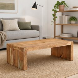 Elegant Solid Acacia Coffee Table - Style Meets Practicality