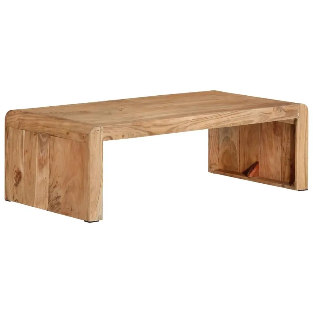 Coffee Table 110x55x35 cm Solid Acacia Wood Brown Farmhouse Living Room Accent