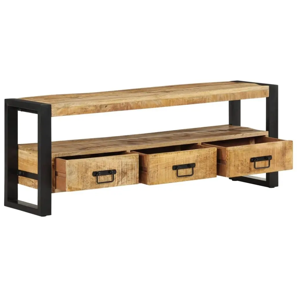 Solid Wood TV Cabinet with Drawers 120x30x45 cm Brown