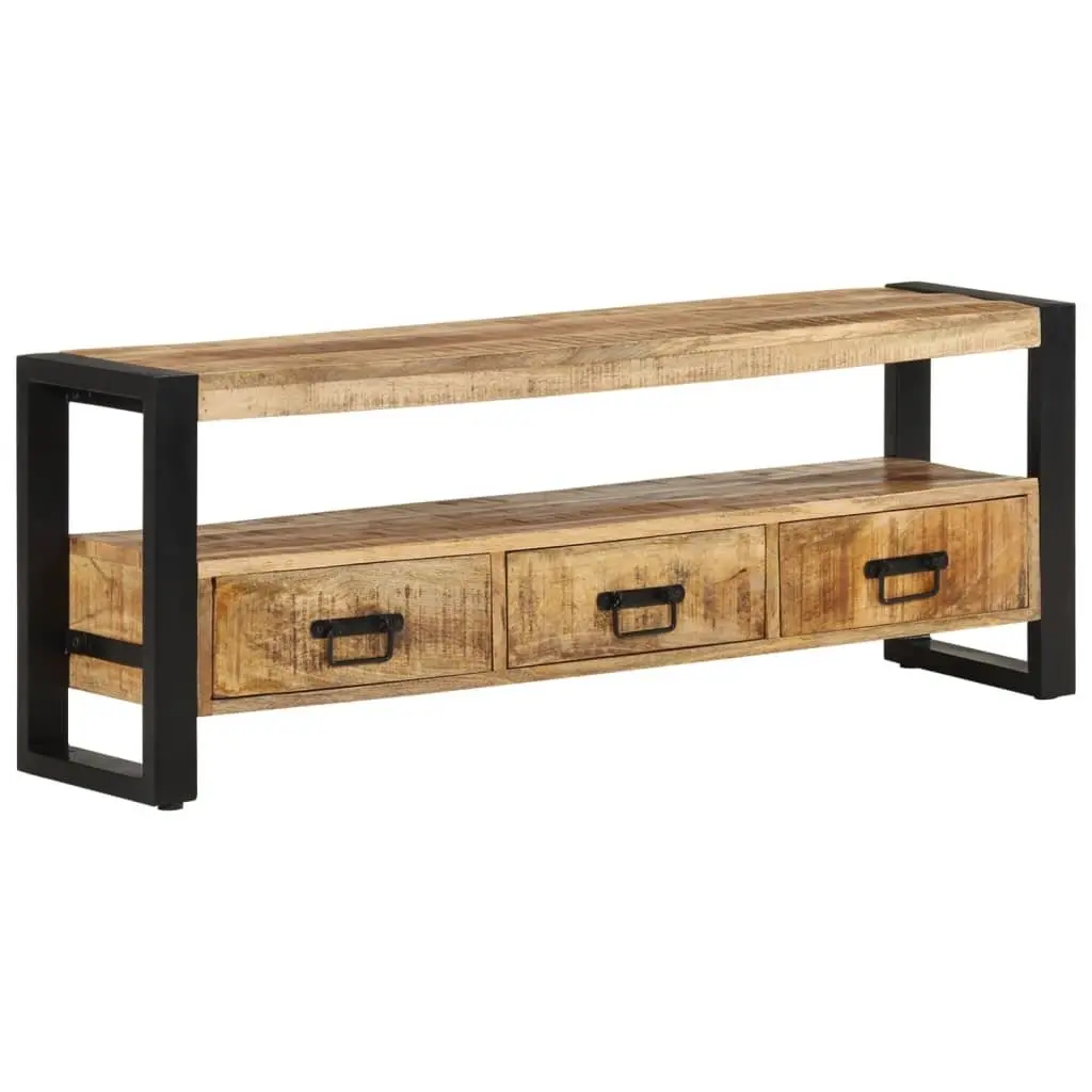 Solid Wood TV Cabinet with Drawers 120x30x45 cm Brown