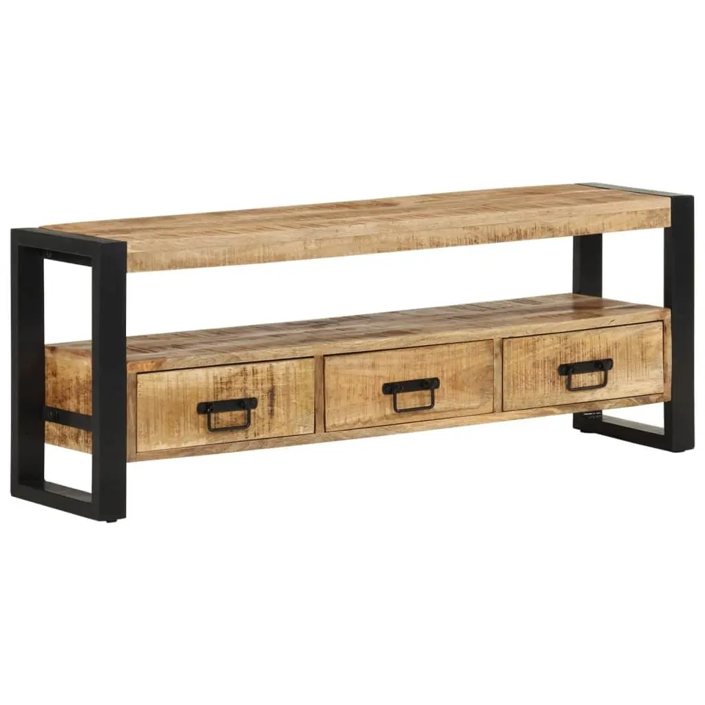 Solid Wood TV Cabinet with Drawers 120x30x45 cm Brown