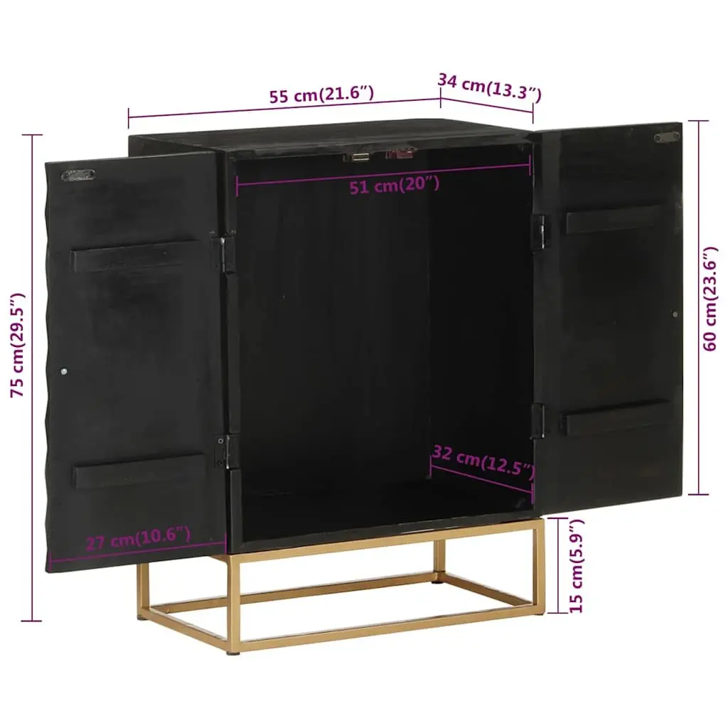 Black Sideboard with Ample Storage Space