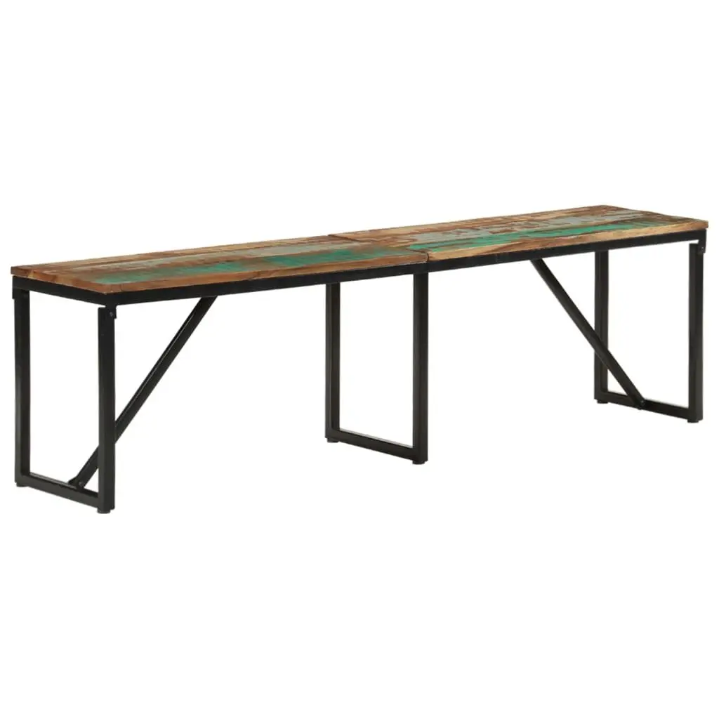 Reclaimed Wood Bench Industrial Storage Seating 160x35x46 cm Brown
