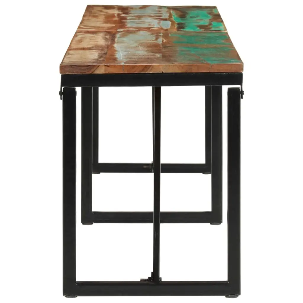 Reclaimed Wood Bench Industrial Storage Seating 160x35x46 cm Brown