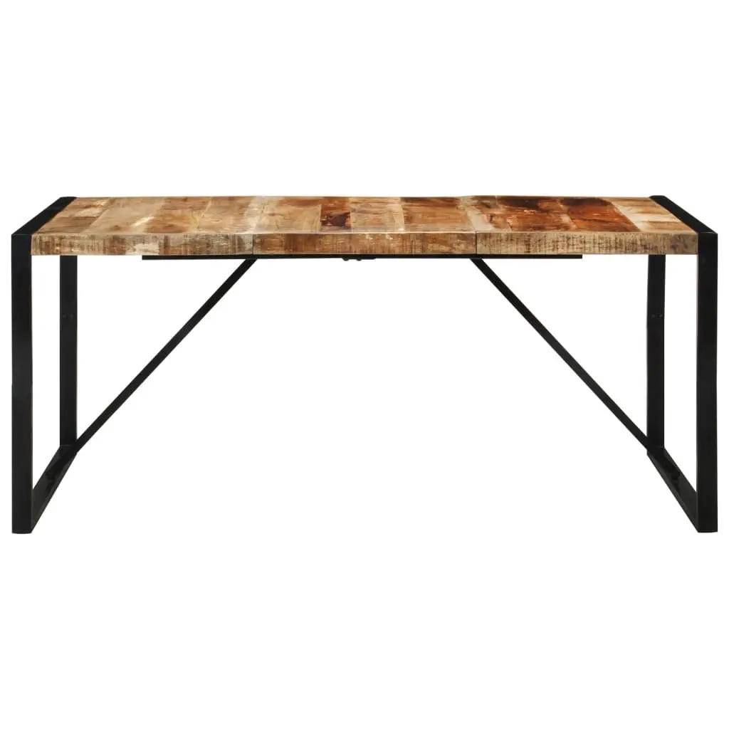 Dining Table Solid Mango Wood Kitchen Furniture 175x90x76 cm Brown Sturdy Frame