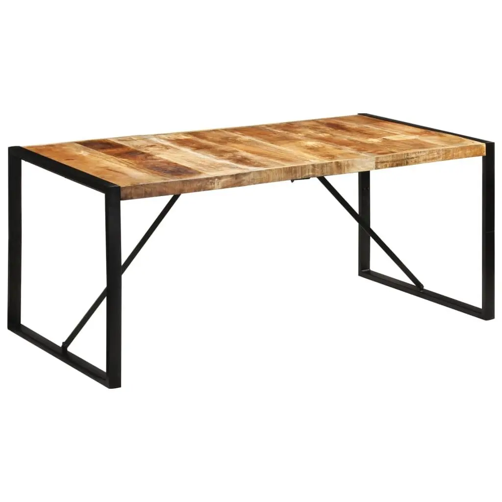 Dining Table Solid Mango Wood Kitchen Furniture 175x90x76 cm Brown Sturdy Frame