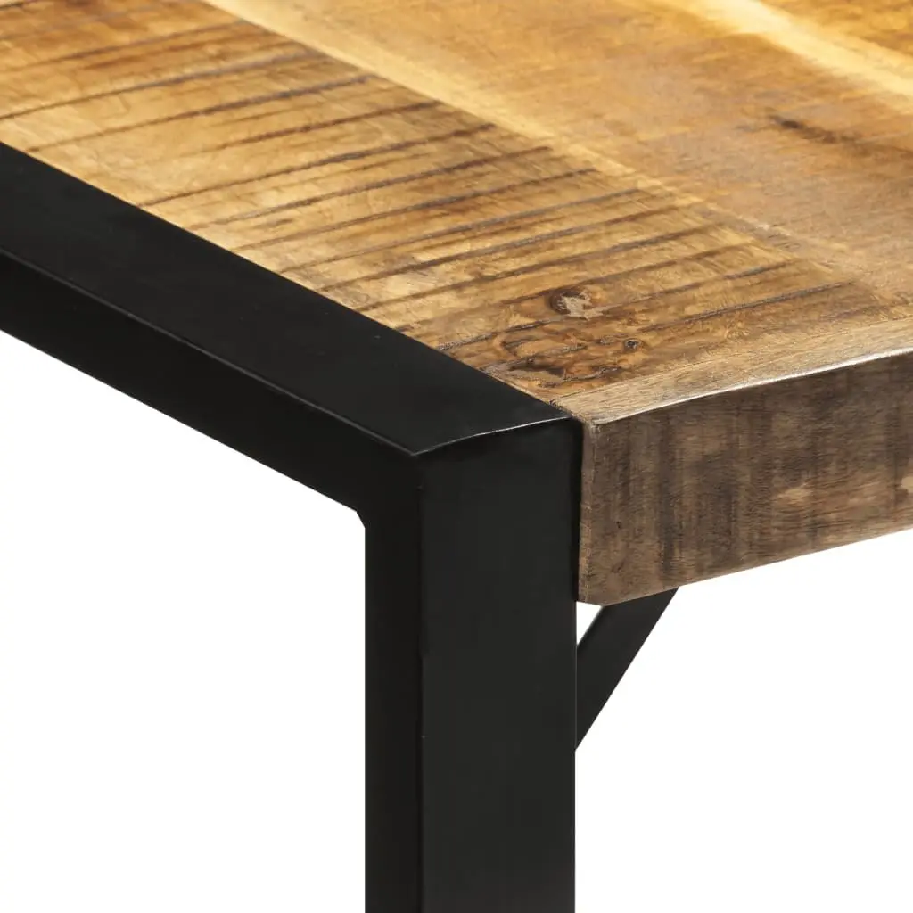 Dining Table Solid Mango Wood Kitchen Furniture 175x90x76 cm Brown Sturdy Frame