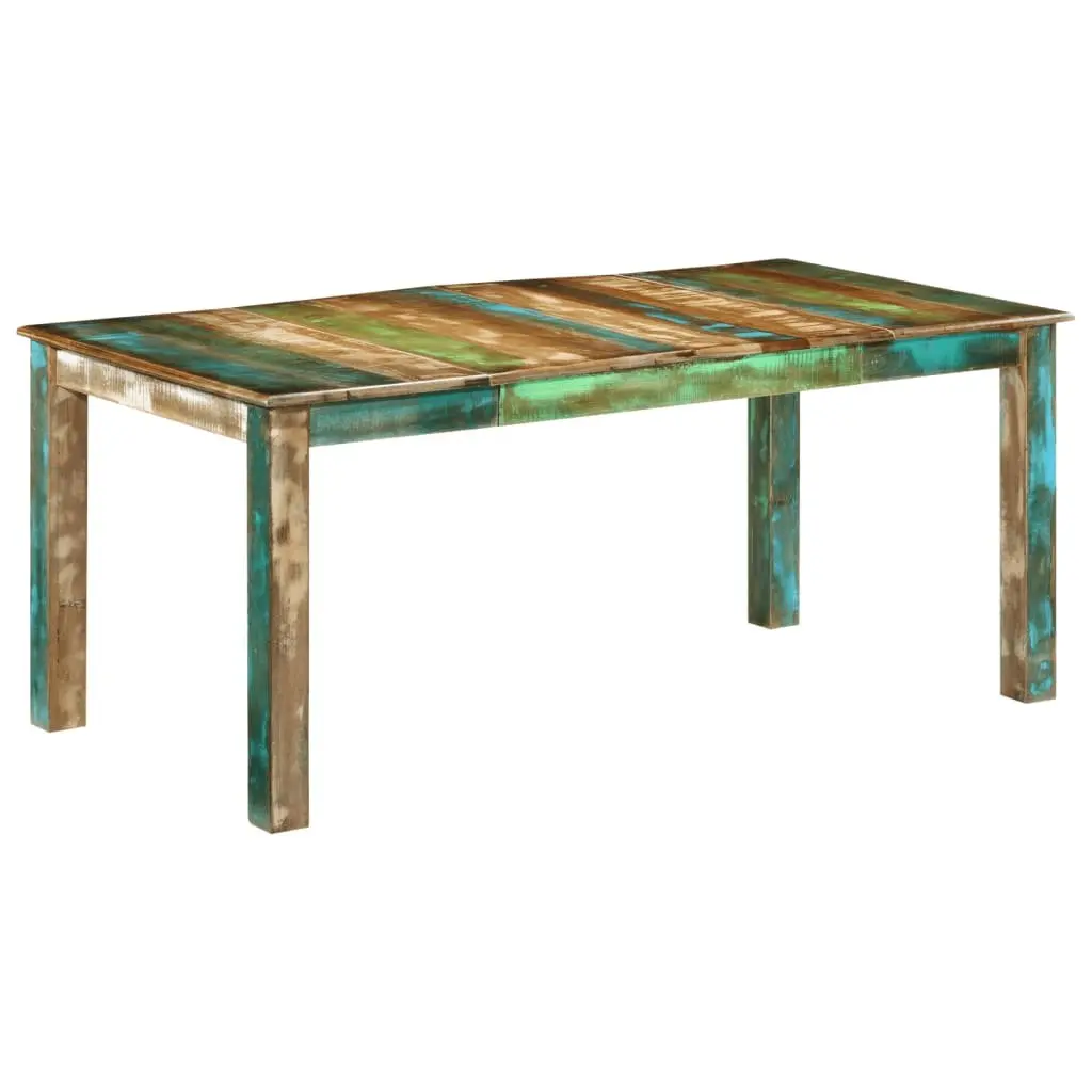 Dining Table Solid Reclaimed Wood Kitchen Room Furniture 180x90x76 cm Brown