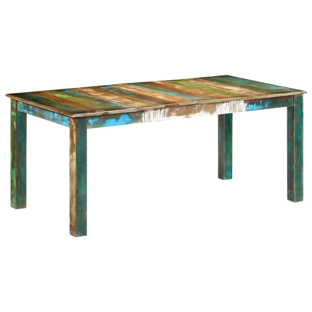 Dining Table Solid Reclaimed Wood Kitchen Room Furniture 180x90x76 cm Brown