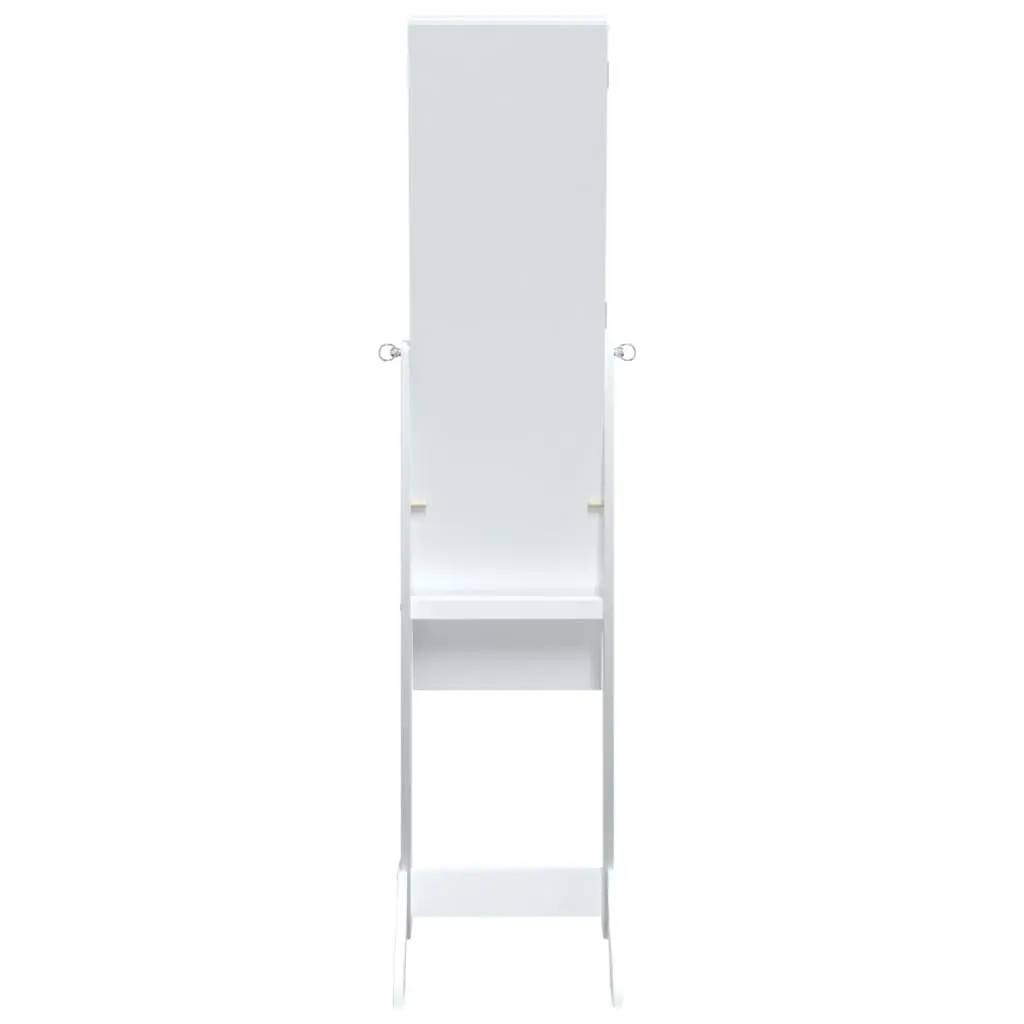 Free-Standing Floor Mirror White Hallway Bedroom Dressing Room Storage 34 x 37 x 146 cm