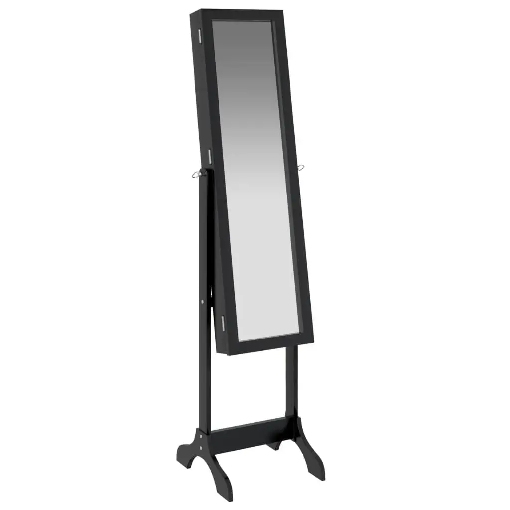 Free-Standing Mirror Black 34x37x146cm for Hallway Bedroom Dressing Room Decor