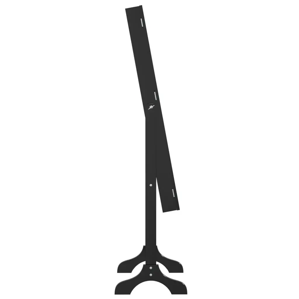 Free-Standing Mirror Black 34x37x146cm for Hallway Bedroom Dressing Room Decor