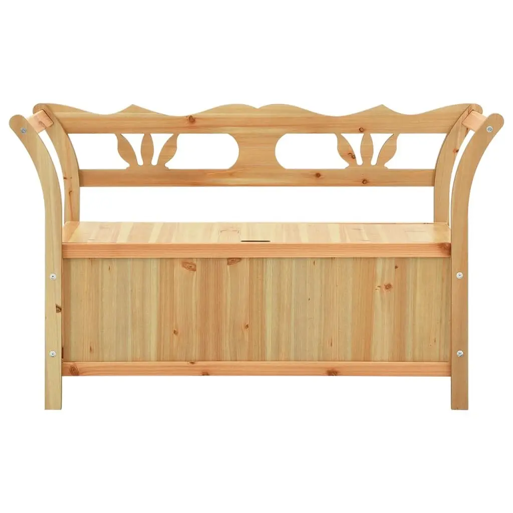 Solid Fir Wood Bench with Storage 107x45x75.5cm