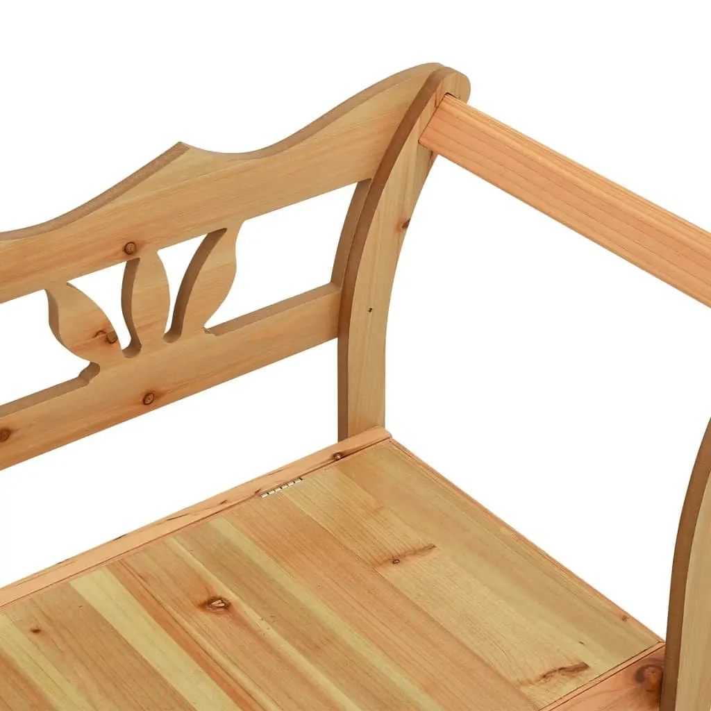 Solid Fir Wood Bench with Storage 107x45x75.5cm