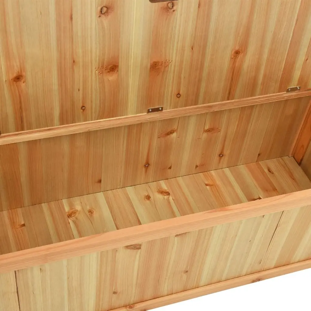 Solid Fir Wood Bench with Storage 107x45x75.5cm