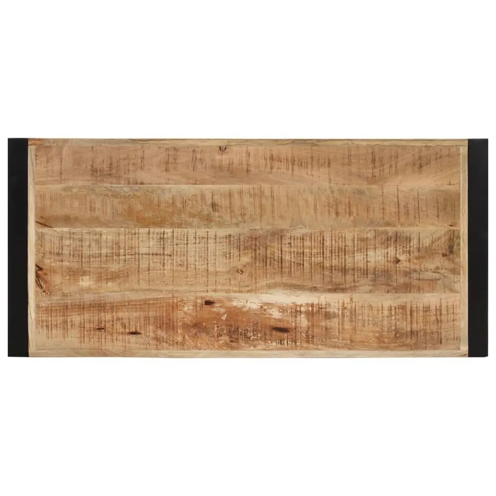 Coffee Table Rustic Two Tier 120x55x40 cm Solid Wood Mango Brown