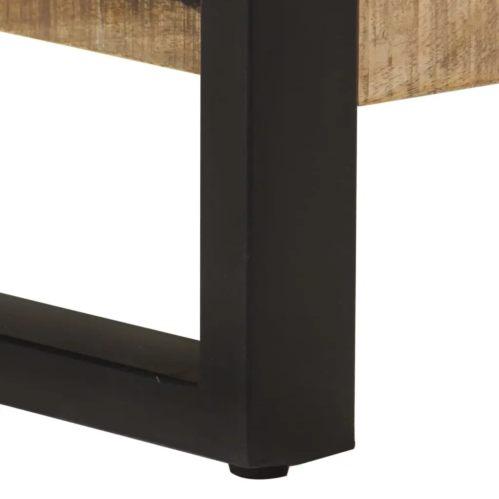 Coffee Table Rustic Two Tier 120x55x40 cm Solid Wood Mango Brown