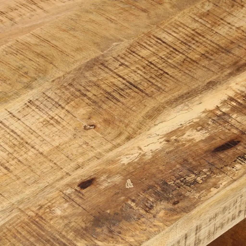 Coffee Table Rustic Two Tier 120x55x40 cm Solid Wood Mango Brown