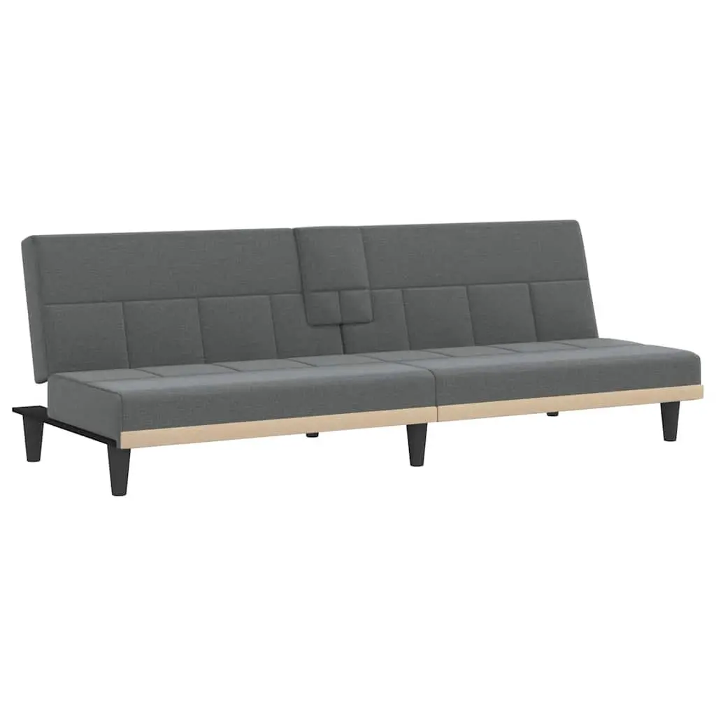 Grey Sofa Bed with Foldable Tea Table