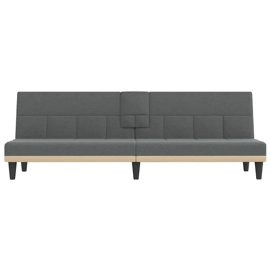 Grey Sofa Bed with Foldable Tea Table