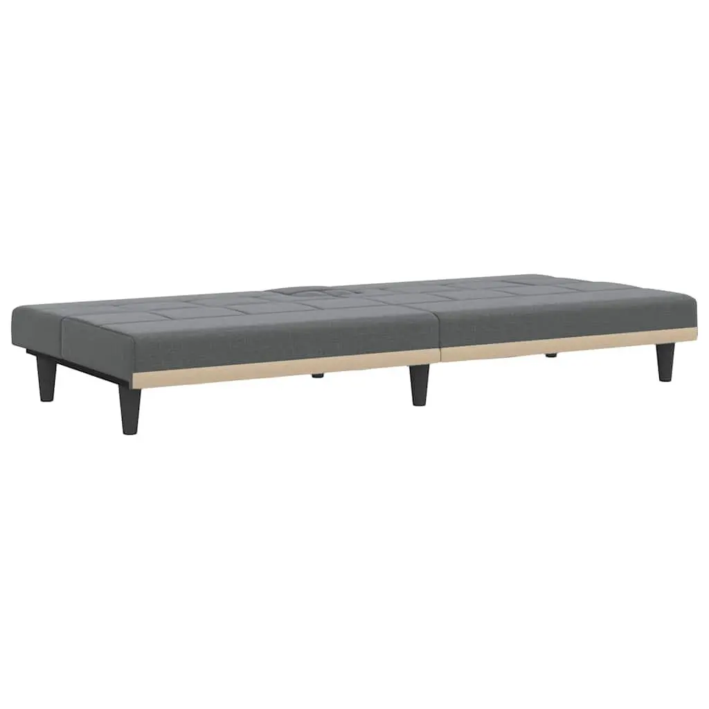 Grey Sofa Bed with Foldable Tea Table