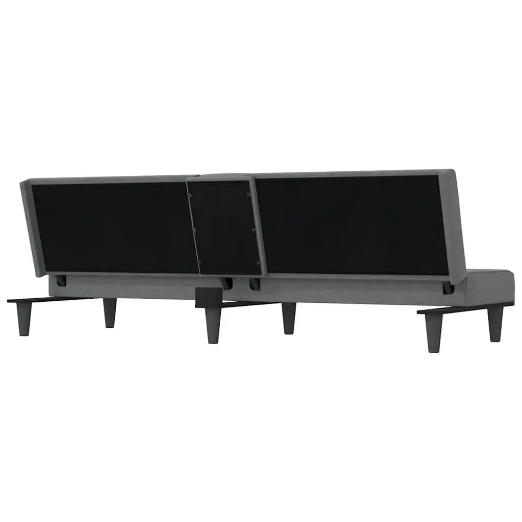 Grey Sofa Bed with Foldable Tea Table