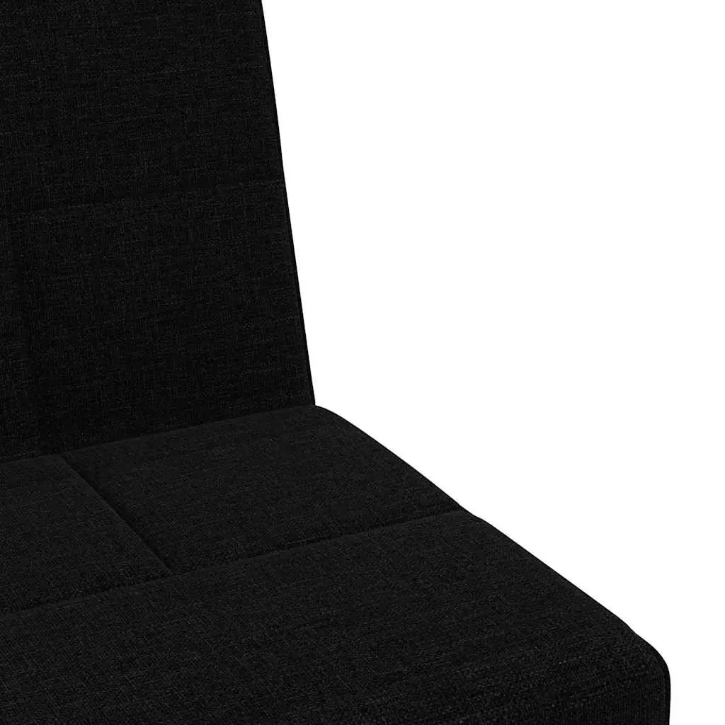 Sofa Bed Adjustable Backrest Black Fabric Foldable Tea Table with Cup Holders and USB Charging Ports