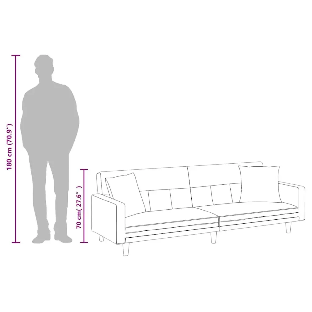 Black Fabric Sofa Bed with Strong Build