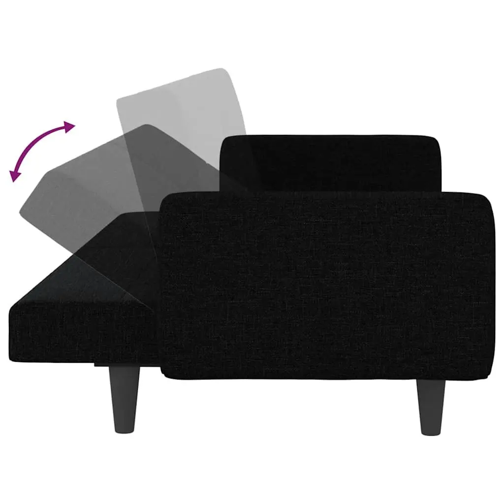 Black Fabric Sofa Bed with Strong Build