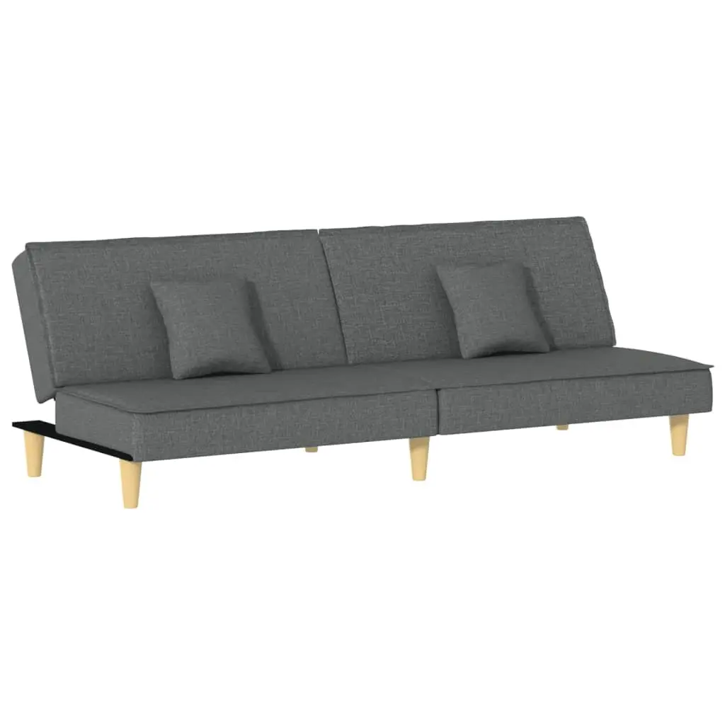 Grey Fabric Sofa Bed Sleeper Couch with Adjustable Backrest for Guest Bedroom Furniture