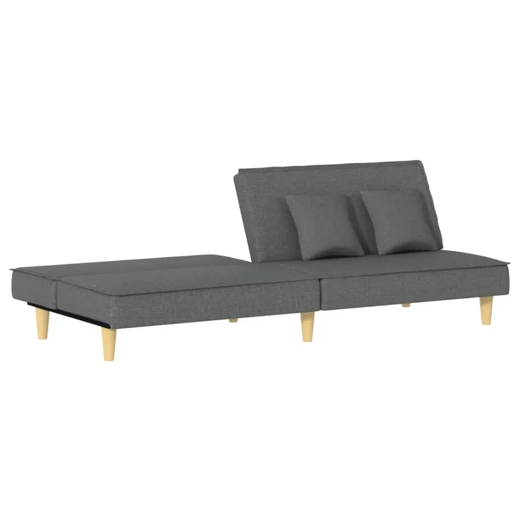 Grey Fabric Sofa Bed Sleeper Couch with Adjustable Backrest for Guest Bedroom Furniture