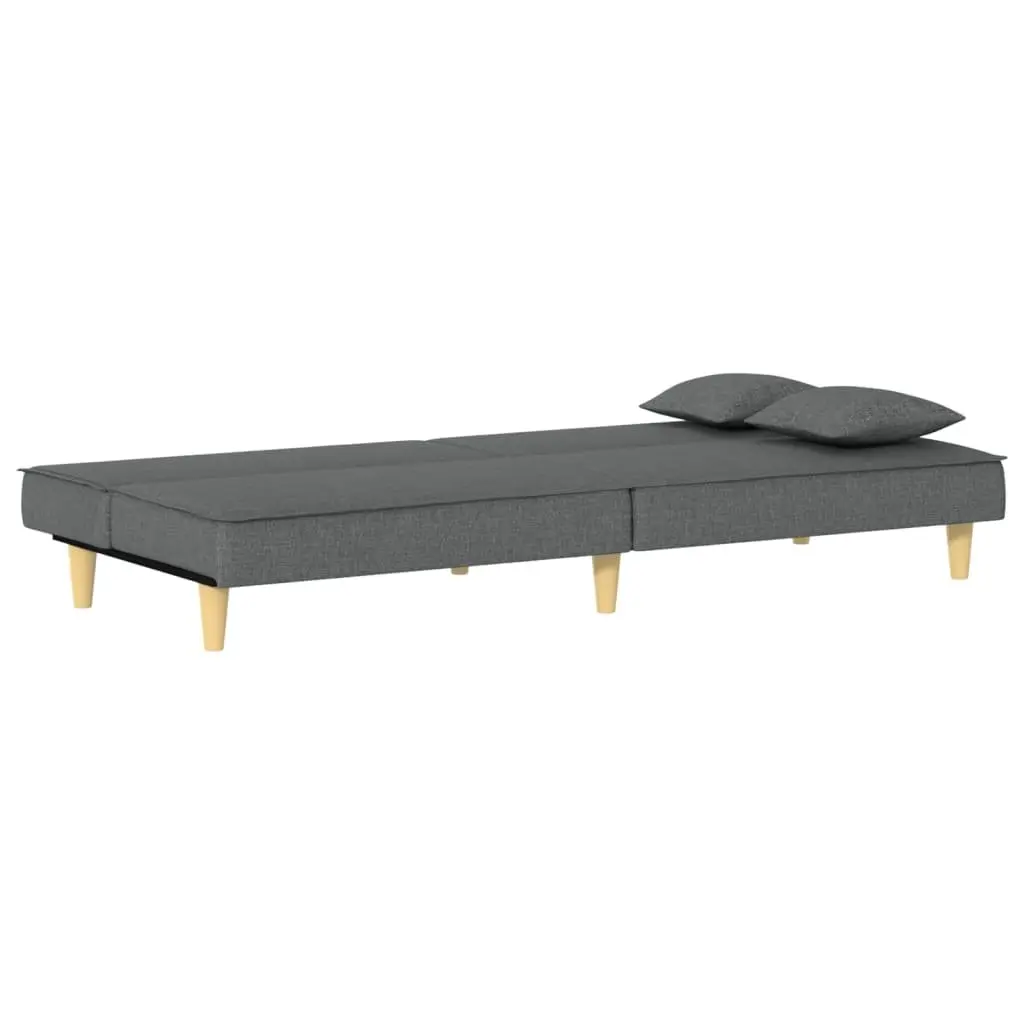 Grey Fabric Sofa Bed Sleeper Couch with Adjustable Backrest for Guest Bedroom Furniture