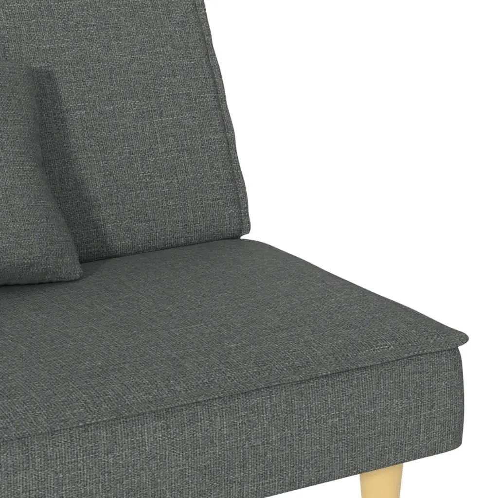 Grey Fabric Sofa Bed Sleeper Couch with Adjustable Backrest for Guest Bedroom Furniture