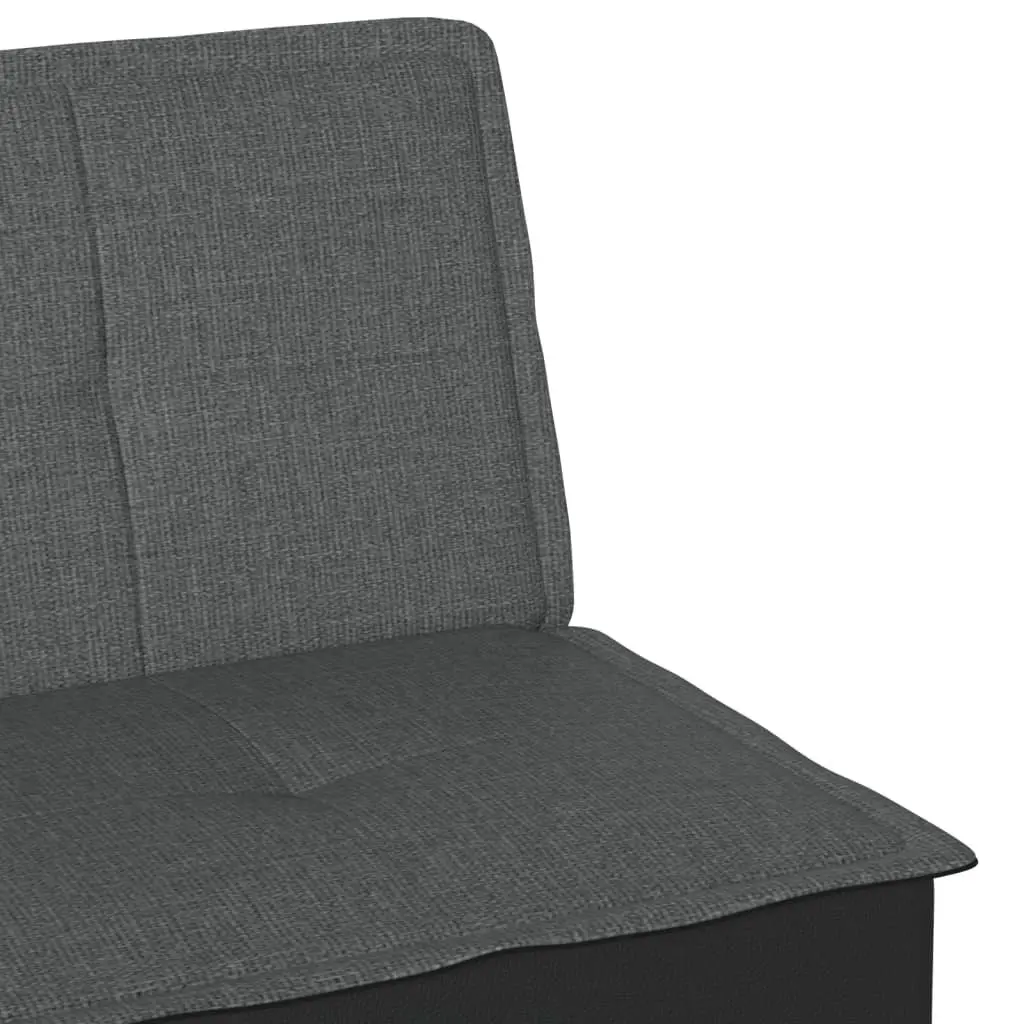 Sofa Bed Grey Fabric Adjustable Backrest Sleeper Couch