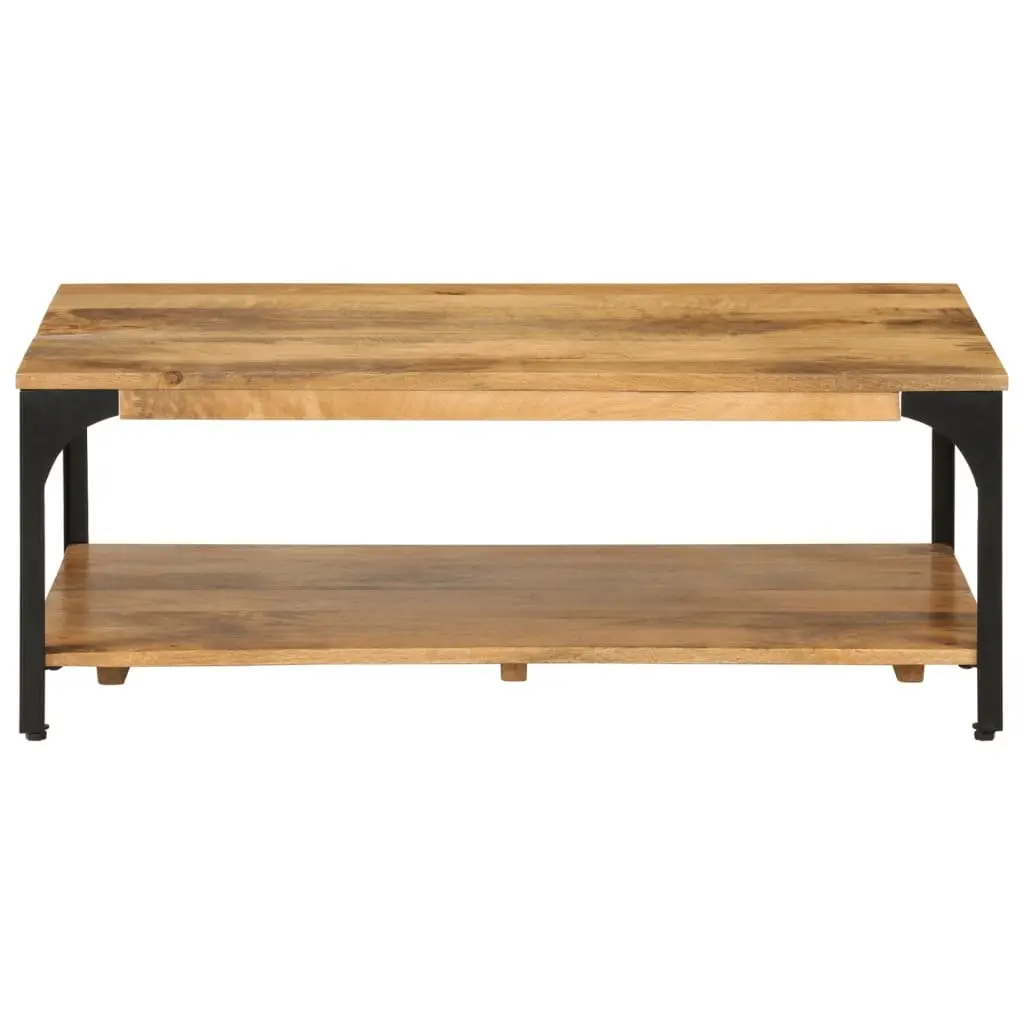 Brown Mango Wood Coffee Table with Storage