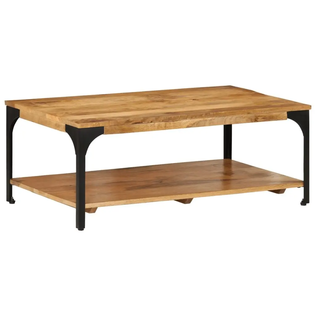 Brown Mango Wood Coffee Table with Storage