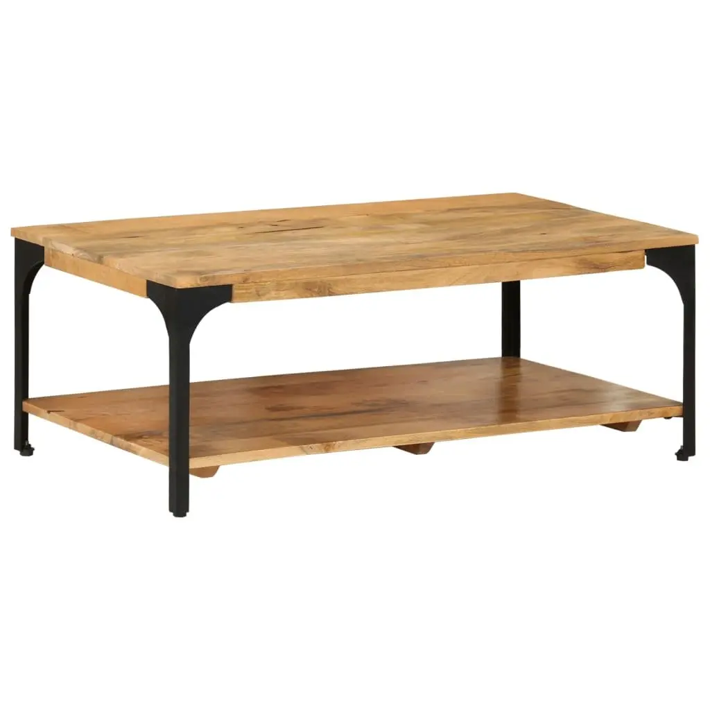 Brown Mango Wood Coffee Table with Storage