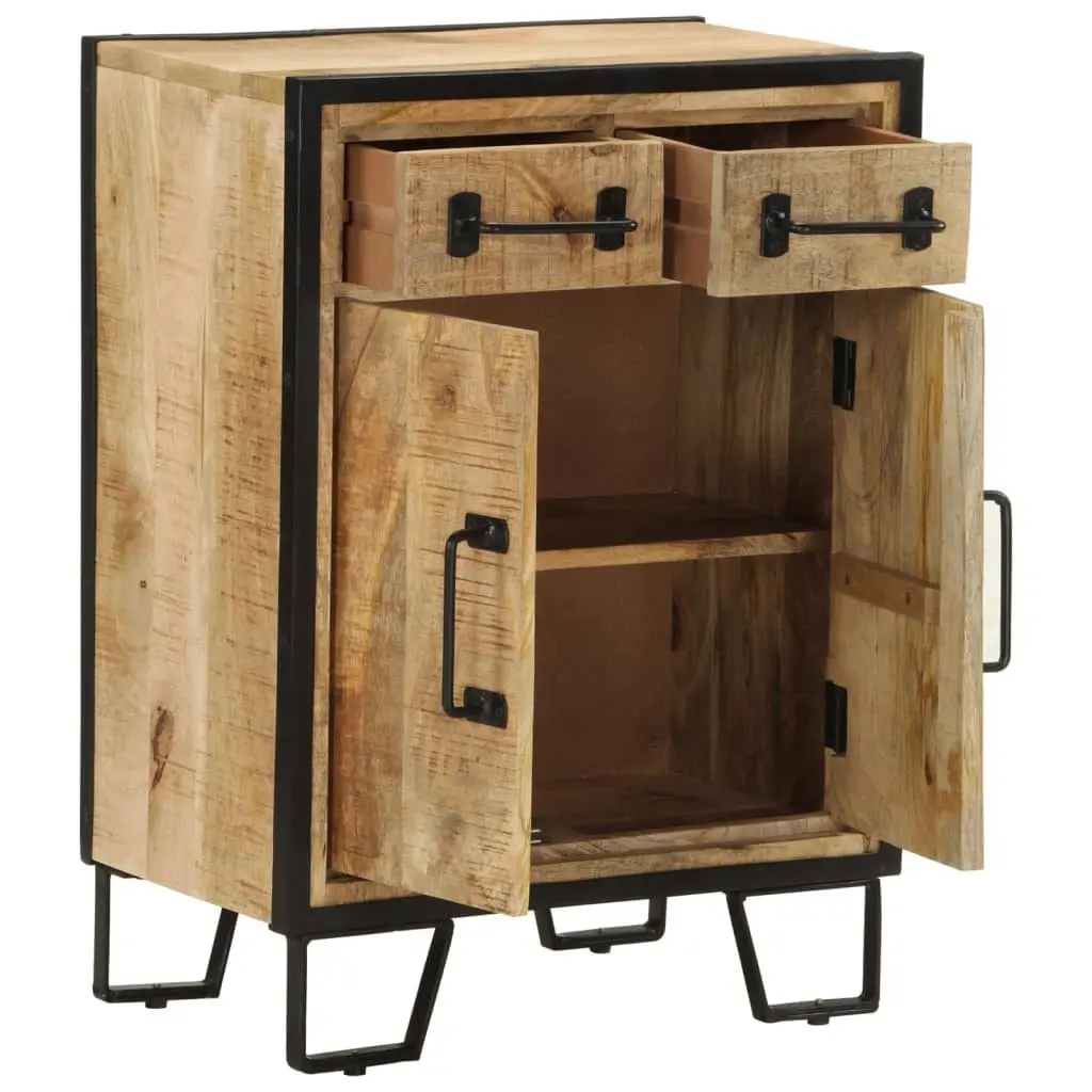 Sideboard Cabinet Storage Buffet 53 x 31 x 72 cm Brown Solid Wood Iron