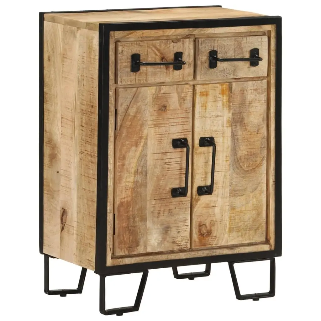 Sideboard Cabinet Storage Buffet 53 x 31 x 72 cm Brown Solid Wood Iron