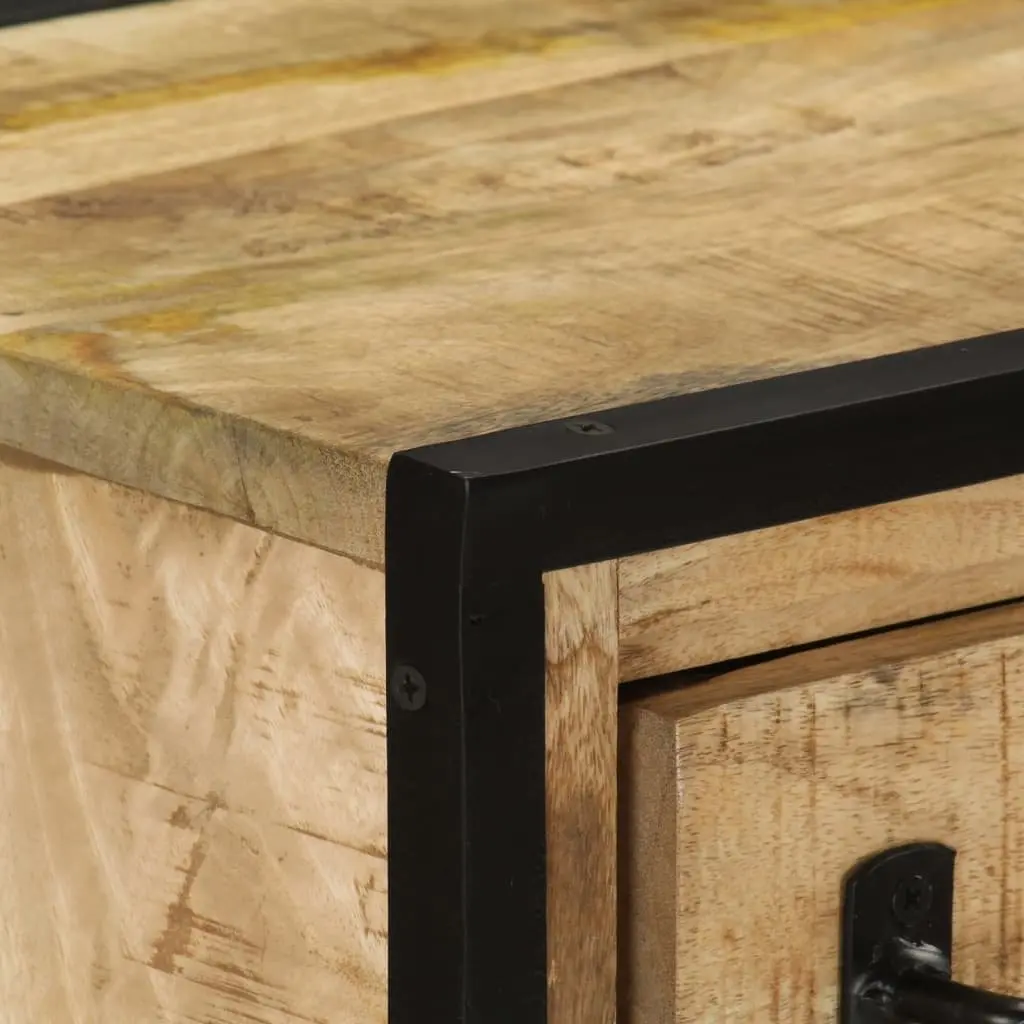 Sideboard Cabinet Storage Buffet 53 x 31 x 72 cm Brown Solid Wood Iron