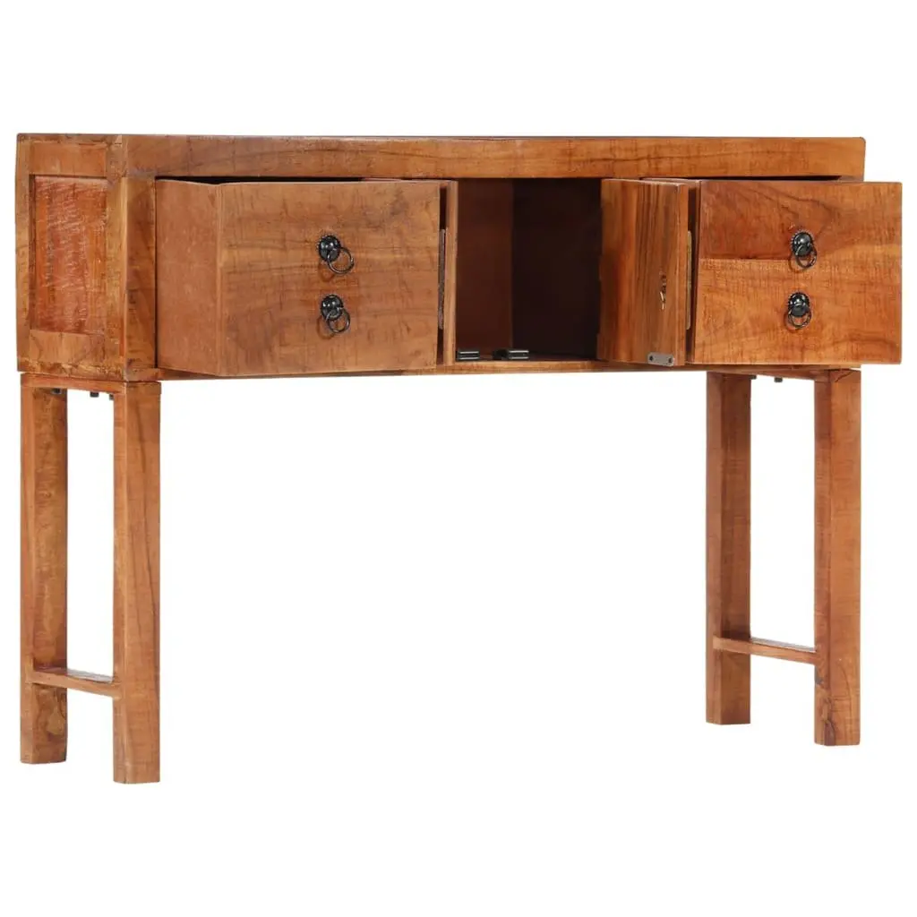 Solid Wood Console Table 120x32x80cm Hallway Accent Furniture Storage Drawers