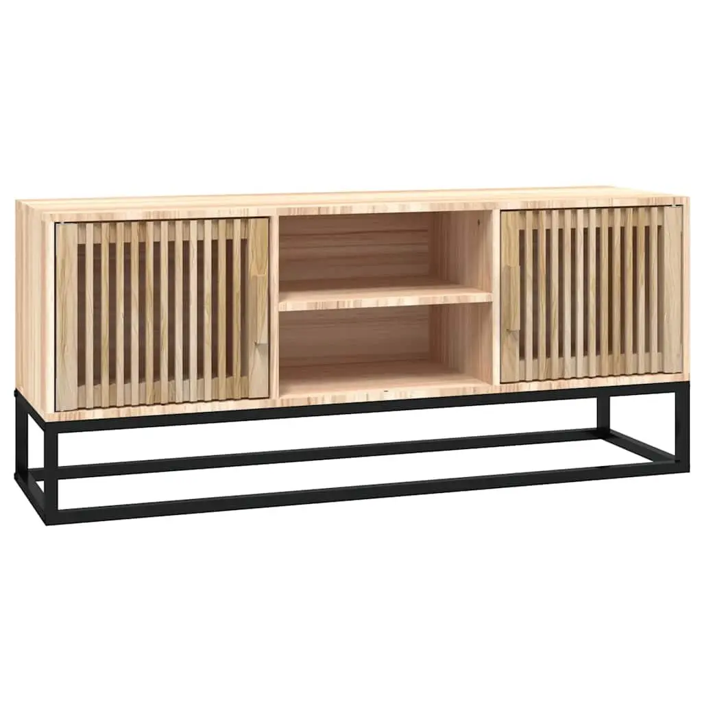 TV Cabinet Storage Unit 105x30x45 cm Brown Engineered Wood with Metal Feet