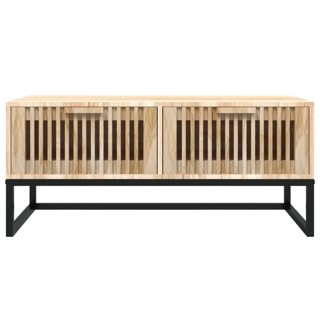 Coffee Table Storage Drawers 80 x 40 x 35 cm Brown Engineered Wood