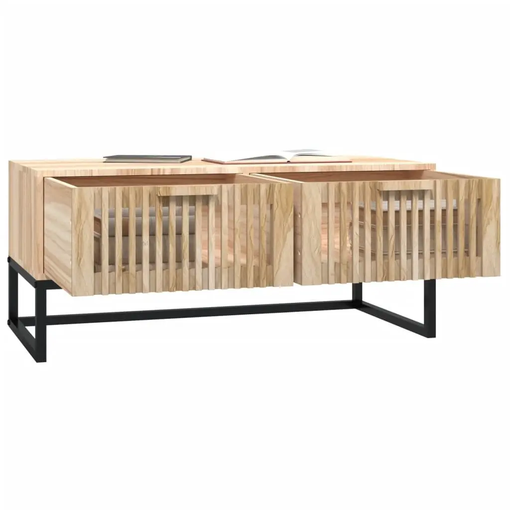 Coffee Table Storage Drawers 80 x 40 x 35 cm Brown Engineered Wood