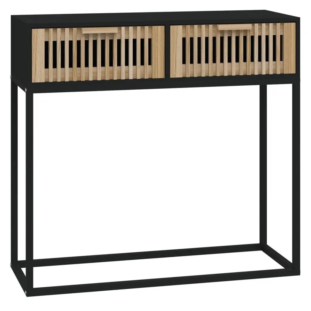 Black Console Table 80x30x75 cm for Storage