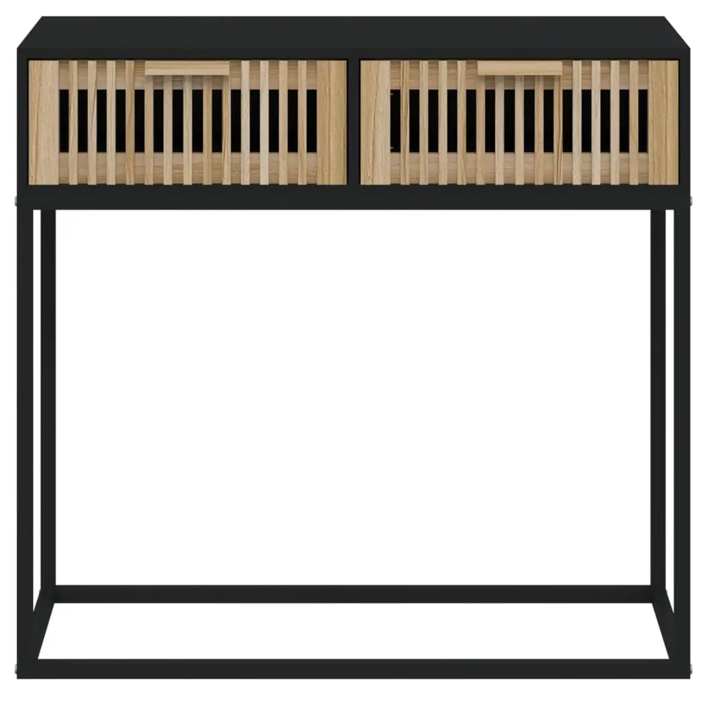 Black Console Table 80x30x75 cm for Storage