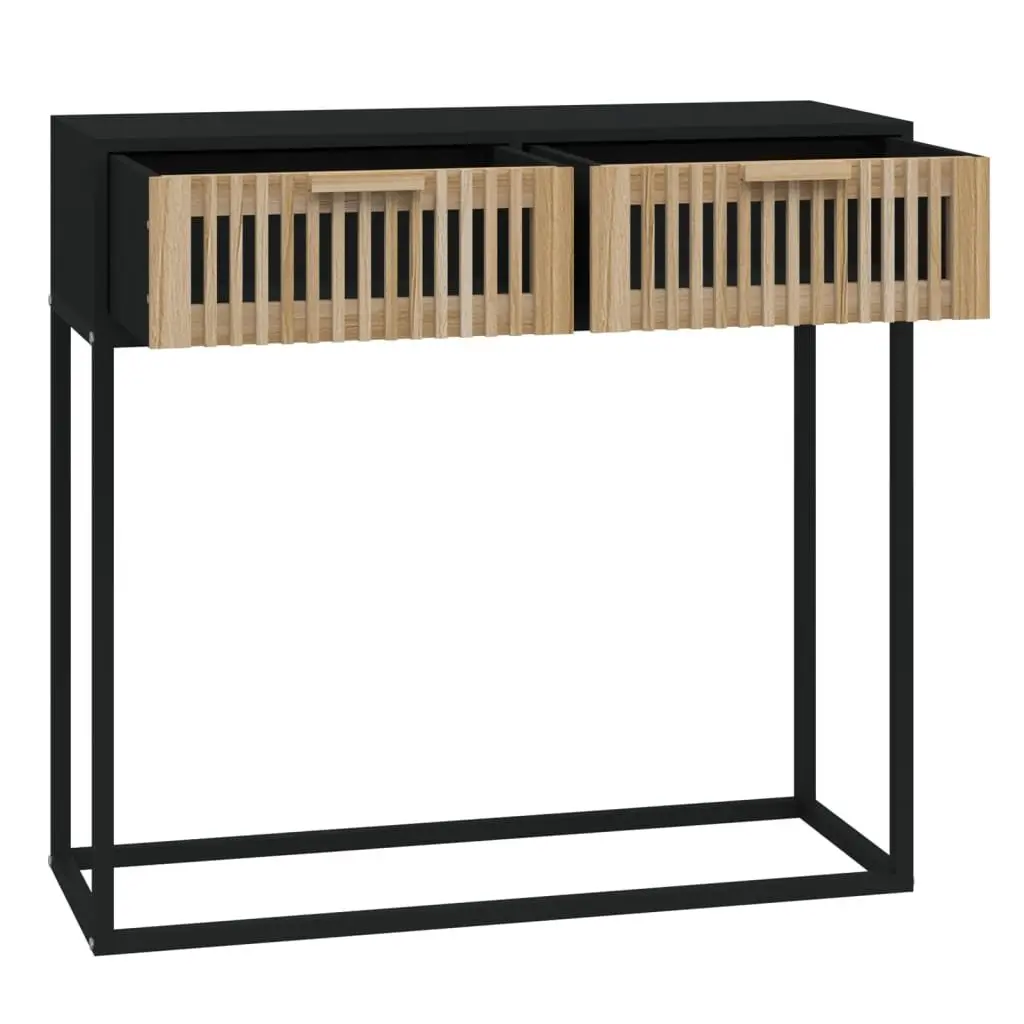 Black Console Table 80x30x75 cm for Storage