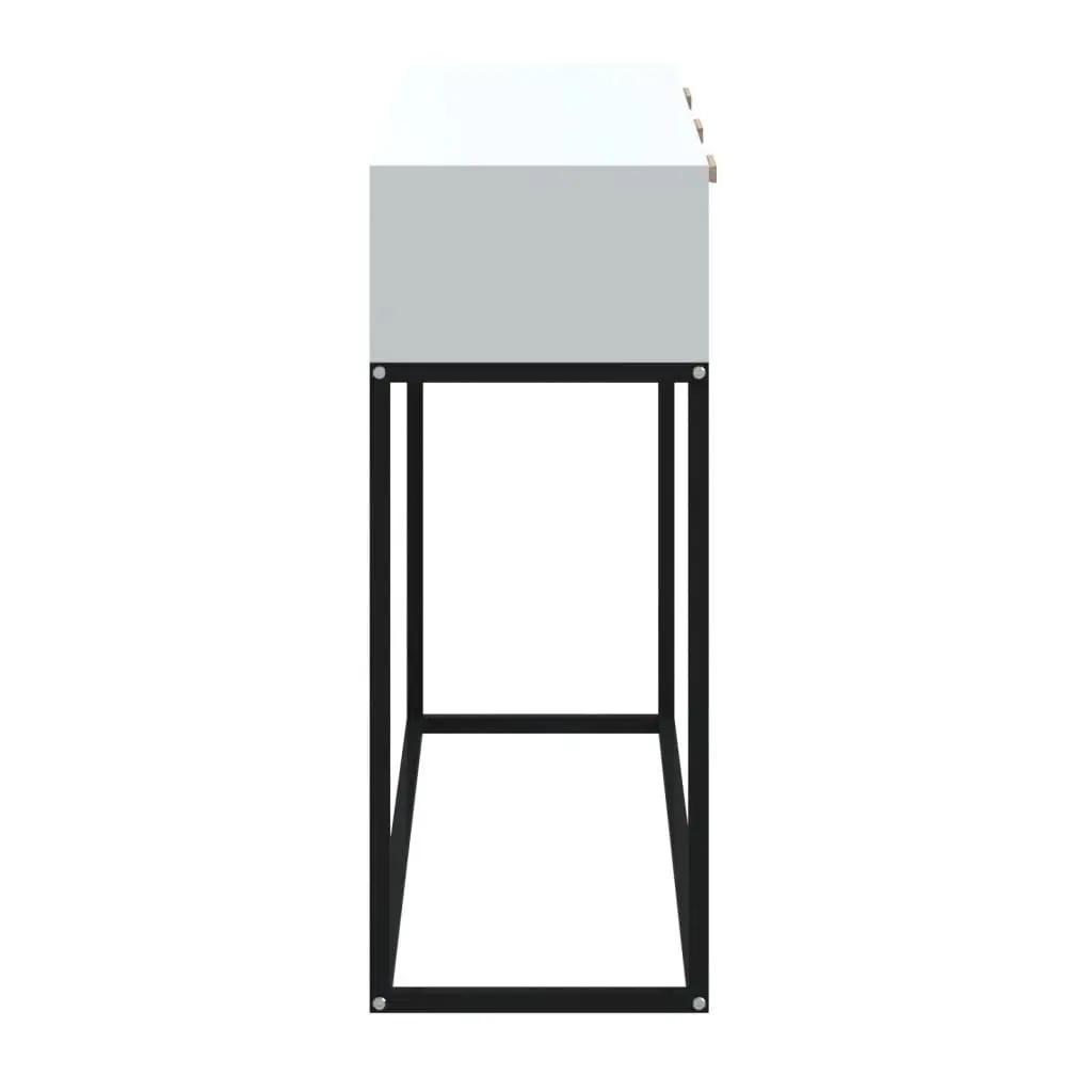 Console Table White 105x30x75cm 3 Drawers Hallway Accent End Table Storage